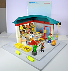 PLAYMOBIL 4410 Laden Geschäft Bäckerei Brot Baguette Kuchen komplett mit Plan - Picture 1 of 5