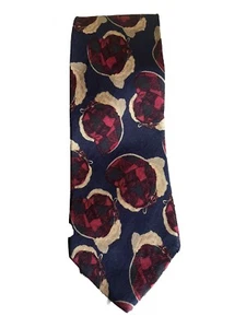 Hugo Boss Para Hombre Novedad Corbata Raro Sombrero Trampero de Seda Hecho en Italia Rojo Azul - Imagen 1 de 5