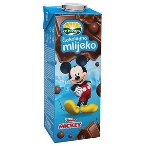 MICKEY 1l / 1000ml - 'Z BREGOV CHOCOLATE MILK - CARTON EMPTY - DAIRY ADVERTISING - Picture 1 of 1