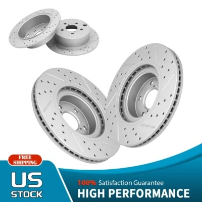 Rotores de disco dianteiro e traseiro para 2013 2014 2015 Subaru XV Crosstrek Subaru Forester - Imagem 1 de 4