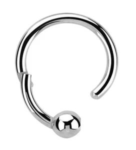 Ohr Septum Piercing Schmuck Nasenring BCR Ring mit Clicker Verschluss in 1,2mm - Bild 1 von 5