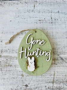 "Adorno de caza de huevos ""Gone Hunting""" - Imagen 1 de 9