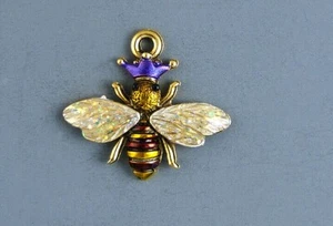 ENCANTO PINTADO A MANO O BOTÓN PARA EMBELLECIMIENTO - ABEJAS - Imagen 1 de 3