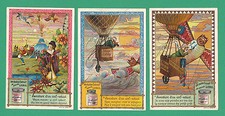 LIEBIG - RARE SET OF 6 CARDS - S 667 / F 654 - THE ADVENTURES OF A KITE -  1901