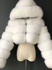 B/NEU exklusive DICKE FLAUSCHIGE KUNSTFELL KAPUZE Cropped JACKE MANTEL ***AUSVERKAUFT*** - Bild 1 von 5