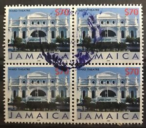 JAMAICA - 2006 BUILDINGS (2ND SERIES) $70 WARD THEATRE BLOCK OF 4 F/U SG 1110B