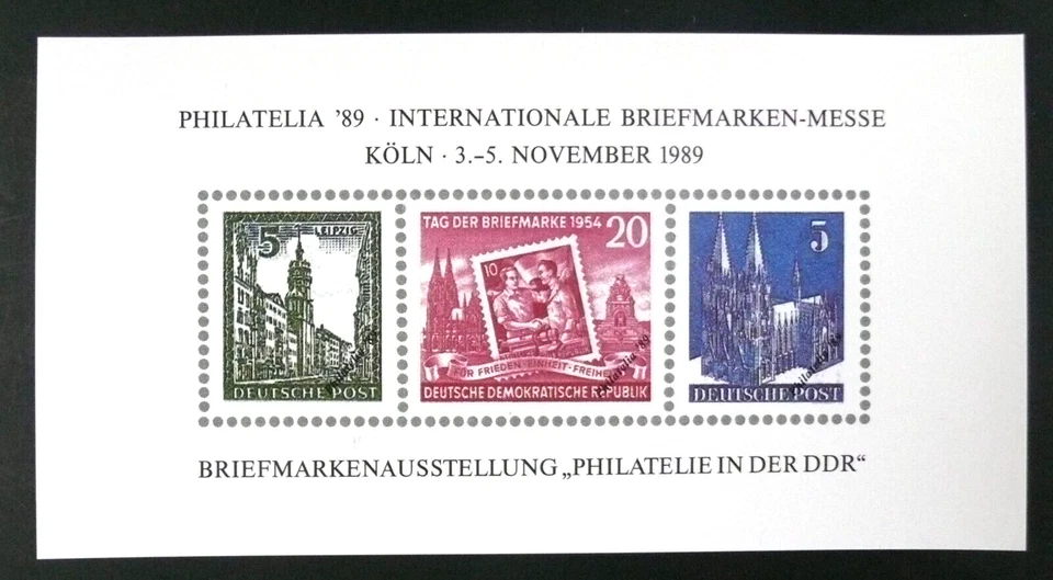 ALLEMAGNE : PHILATELIA 1989 KÖLN / COLOGNE 3 AU 5 11 - NEUF SANS GOMME (*) TBE - Photo 1/1