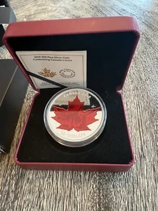 2019 $50 5-ounce Fine Silver Coin Celebrating Canada’s Icons, stunning proof!🔥 - Picture 1 of 4