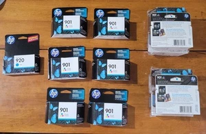 HP 901 Tri-Color Tintenpatronen und eine 920. 19 insgesamt. Abgelaufen. - Bild 1 von 5