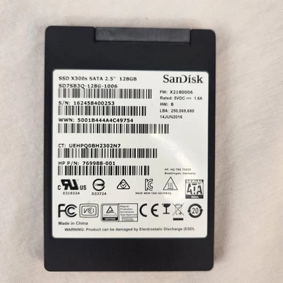 SanDisk SSD X300s SATA 128GB Solid State Drive - Image 1 of 4