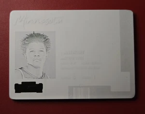 2021-22 Panini License to Dominate Black Printing Plate Anthony Edwards #25 1/1 - Picture 1 of 2