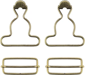 2 pares de hebillas de metal con hebilla de suspensión rectangular ajustable - Imagen 1 de 12