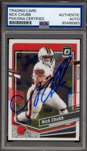 2023 Panini Optic #200 Nick Chubb Signed Card Auto PSA/DNA Cleveland Browns - Bild 1 von 2