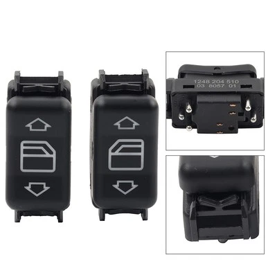 Interruptor de ventana eléctrica de consola maestra 2 piezas para Mercedes Benz 1248204510 1248204610 Foto 1 de 4