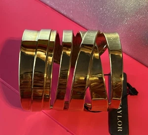 Ann Taylor Statement Wide Cuff Gold Tone Armreif Armband Neu - Bild 1 von 13