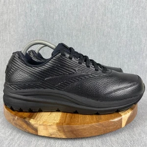 Brooks Addiction Walker 2 Shoes Mens Size 7.5 Black Sneakers Leather Walking - Picture 1 of 10