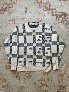 Vintage Carlo Colucci by Mark Seven Fashion Coogi Style Pullover - Imagen 1 de 3