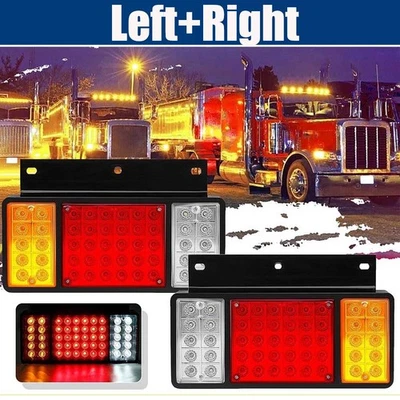 Pair 50LED Rear Tail Light For Isuzu Elf Truck NPR NQR NRR NKR NHR 1984-2025 US Foto 1 de 4