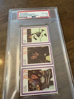 1970-71 Esso Power Players Panel PSA 4 Bob Pulford Gerry Meehan Jim Dorey Rare - Image 1 of 2