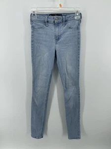 Hollister High Rise Legging Stretch Jeans Damen Größe 0 Reg W24 L28 Blau Denim - Bild 1 von 11