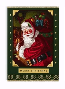 Tarjetas de Papá Noel Hallmark "Navidad en hoja perenne" (12 tarjetas 13 sobres) - Imagen 1 de 9