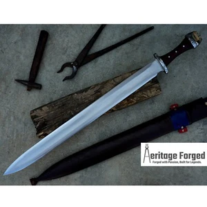 Viking sword-Handmade sword-Practical-Battle Ready sword-Tempered-sharpen-forge - Picture 1 of 6