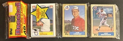 1987 Pack Cal Ripken Jr Joe Cowley Lou Whitaker Randy Bush Pat Perry Ozzie Smith - Image 1 of 2