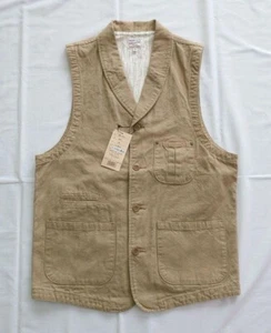 MOMOTARO JEANS gilet collo sciallato beige uomo taglia 42 - Foto 1 di 5