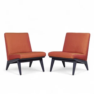 Jens Risom for Knoll Mid Century Slipper Chairs - Pair - Picture 1 of 13