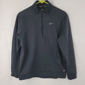NIKE GOLF Mens Sweater Sz MEDIUM Therma Repel 1/4 Zip BLACK Pullover 932350-010 - Picture 1 of 13