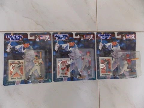 Starting Lineup MLB Baseball 2000 Lot of 3 Barry Larkin Matt Stairs & Schilling Cover