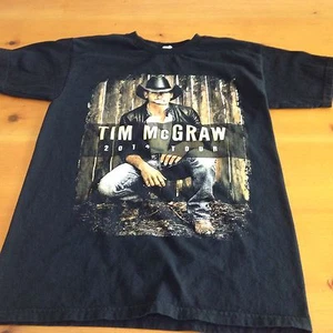 Tim McGraw Countdown To Sundown 2014 Concert Tour Black Tee Shirt Size Small - Picture 1 of 11