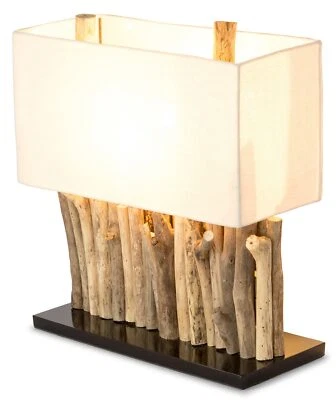 levandeo Lampe 35 x 40 x 16 cm Tischlampe Treibholz Unikat Holzlampe Design Deko - Bild 1 von 4