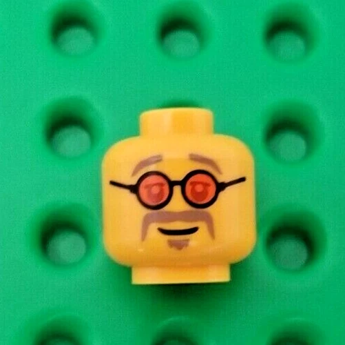 LEGO Head Fu Man Chu Gafas Redondas Colores Hippie Minifigura Gurú Parte del Cuerpo Foto 1 de 1