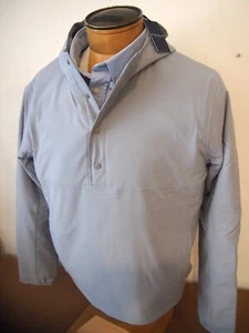 Peter Millar Crown Crafted Approach Insulated 1/2 Snap Hoodie NWT L $250 Grey - Picture 1 of 12
