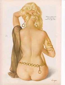 1969 Alberto Vargas The Vargas Girls Playboy Nude Art Poster Page Print - Picture 1 of 1