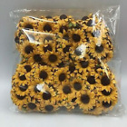50/100pcs Artificial Yellow Sunflower Heads 35mm Mini Silk Flowers Wedding