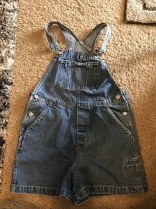 Circo Girls Short Overalls, Size Large 10/12, Blue Jean - Picture 1 of 8
