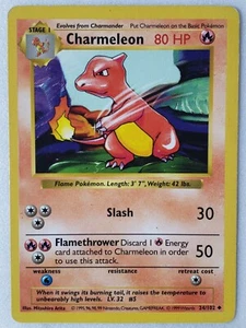 Tarjeta Pokémon Base SHADOWLESS Charmeleon 24/102 PL/LP - 1999 $2 Envío Combinado - Imagen 1 de 2