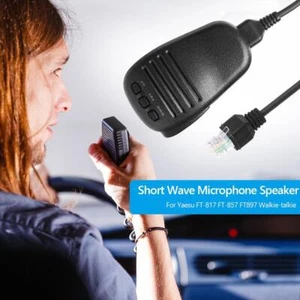 Short Wave Microphone Speaker for Yaesu FT-817 FT-857 FT897 Walkie-talkie - Zdjęcie 1 z 7