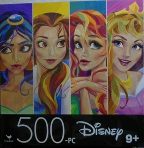 Disney Princesses 500 Piece Puzzle Jasmin, Belle, Ariel & Aurora Ages 9+ - Picture 1 of 2