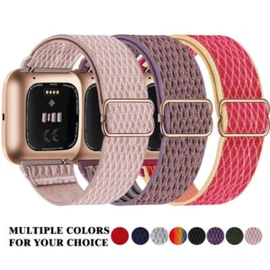 Correa elástica de nailon para Fitbit Versa 4 3 2 1 Lite / Sense 1 2 correa de repuesto - Imagen 1 de 26