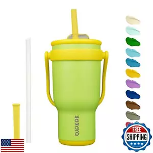 BJPKPK 30 OZ Insulated Travel Tumbler with Handle and Straw, Stainless Steel  - Picture 1 of 5