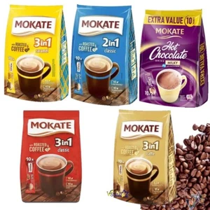 Café instantáneo Mokate 3 en 1 café con leche, clásico, caramelo, chocolate caliente con leche 10 sobres - Imagen 1 de 7