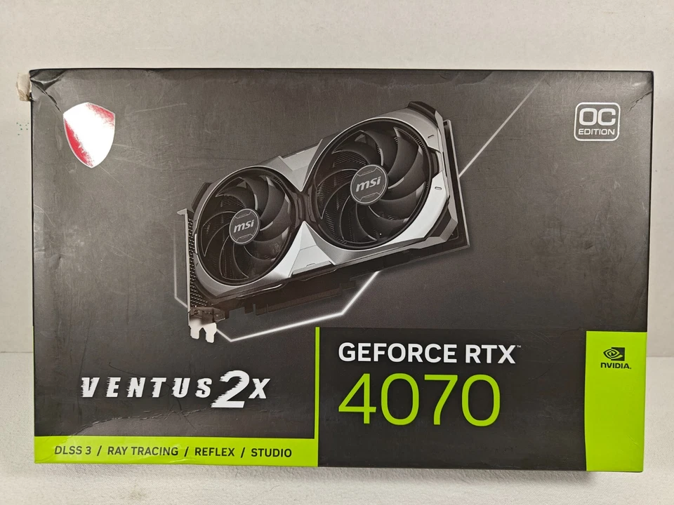 MSI GeForce RTX 4070 VENTUS 2X E 12G OC 12GB Graphics Card PCI Express 4.0 NEW - Image 1 of 4