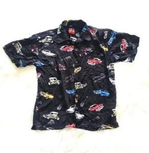 Mens Hot August Nights 2010 Dutton Down Hawaiian Aloha Shirt, Black, Sz L - Picture 1 of 8