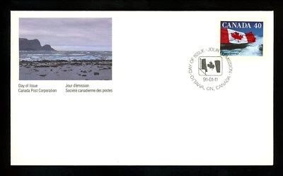 Postal History Canada FDC #1193 flag 1991 - Image 1 of 2