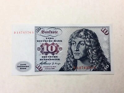 ~ Alemania 1960 República Federal 10 marcos alemanes sin circular Foto 1 de 2