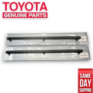 NEW 84 - 89 TOYOTA PICKUP FRONT LEFT RIGHT DOOR BELT MOLDING WEATHERSTRIP OEM - Picture 1 of 6