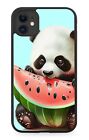 Panda Eating Watermelon Rubber Phone Case Water Melon Eat Fat Hungry Healthy AY1
